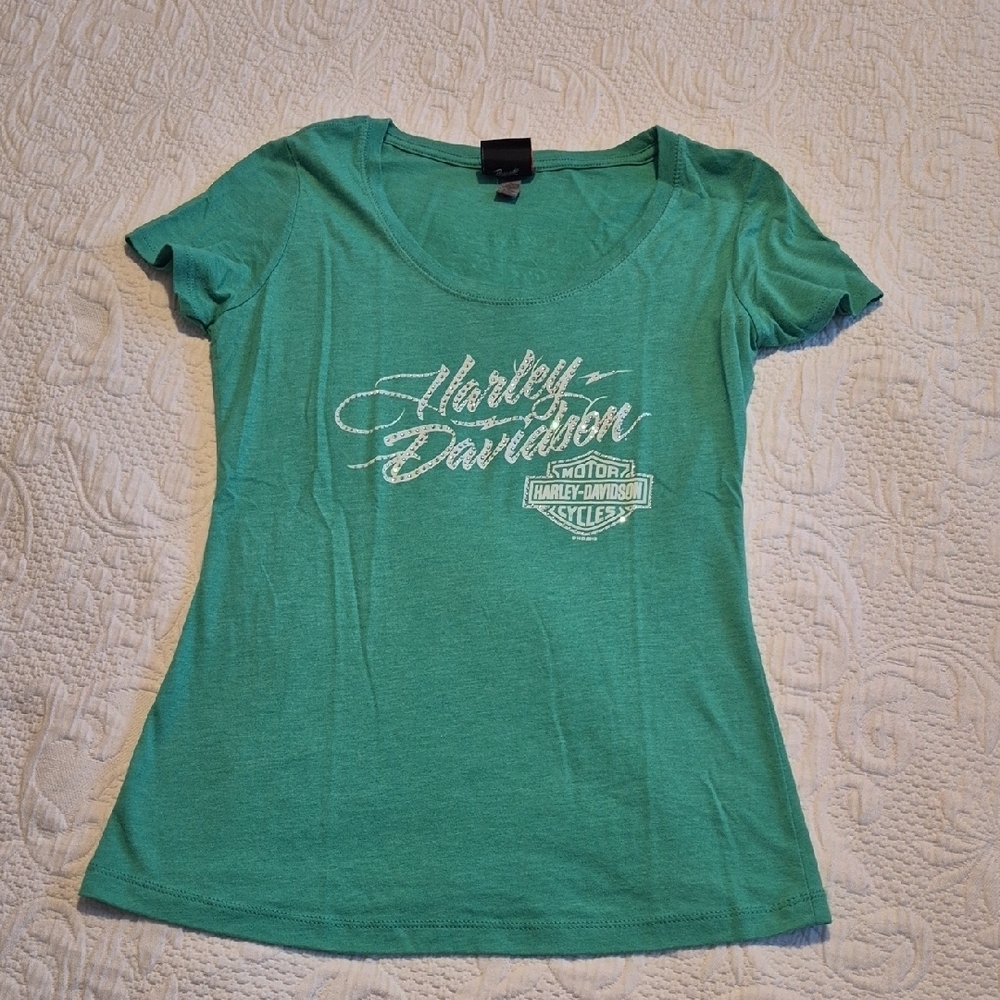 Harley Davidson women's Medium short sleeve shirt Portland, Oregon VGUC